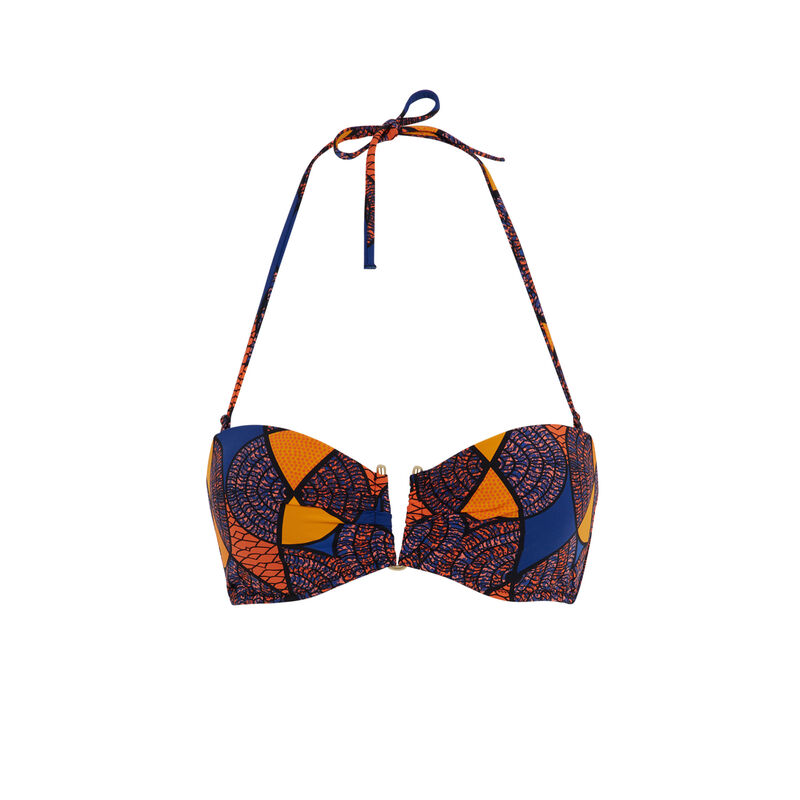 Haut de maillot de bain bandeau bleu afroiz Haut de maillot de bain bandeau bleu afroiz;