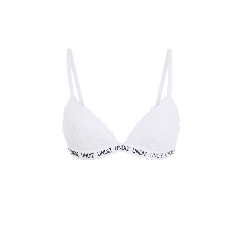 Laciz white triangle bra white.