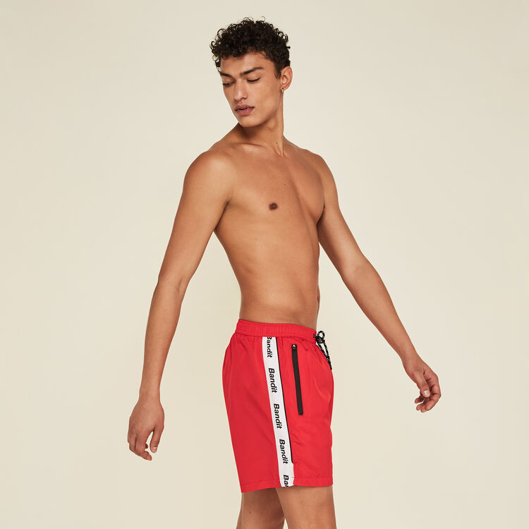 Banditiz red swim shorts red.