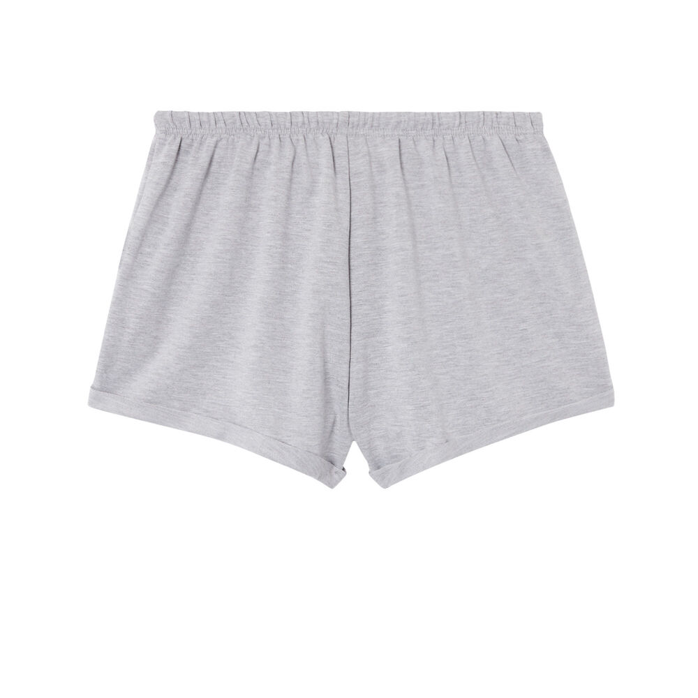 Plain fleece shorts - grey grey.