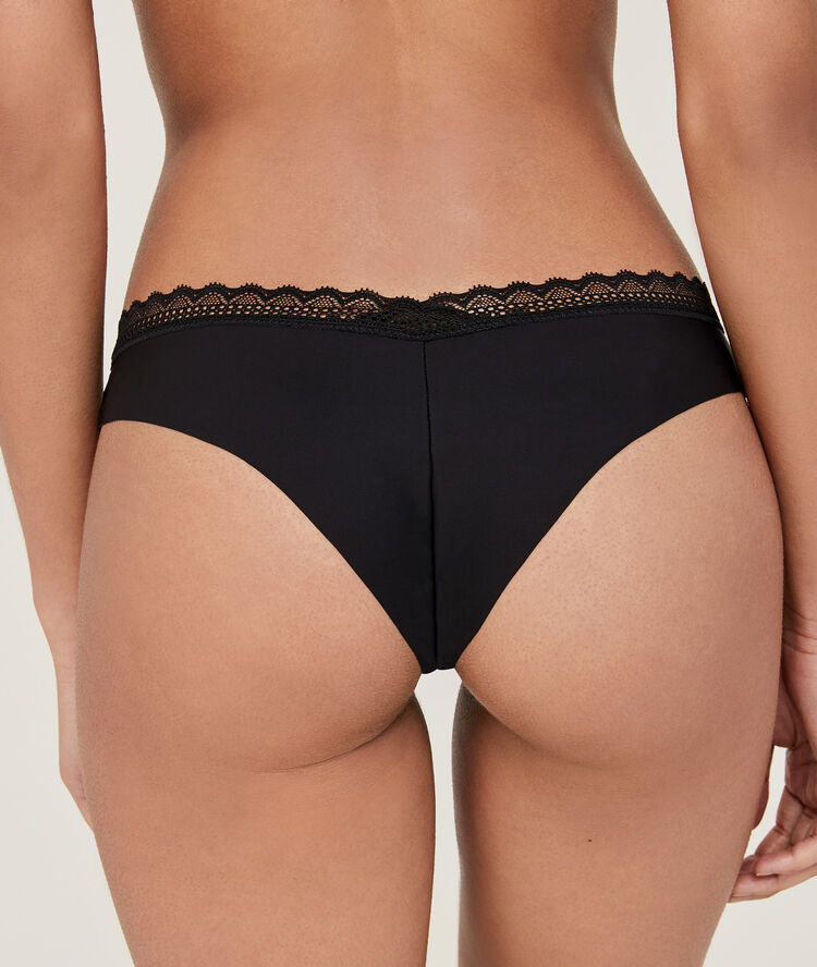 Shomiz micro tanga briefs black.