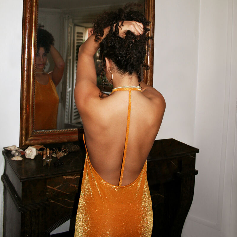 Backless beach dress - orange Backless beach dress - orange;