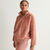 zip-up fleece sweatshirt - nude pink;