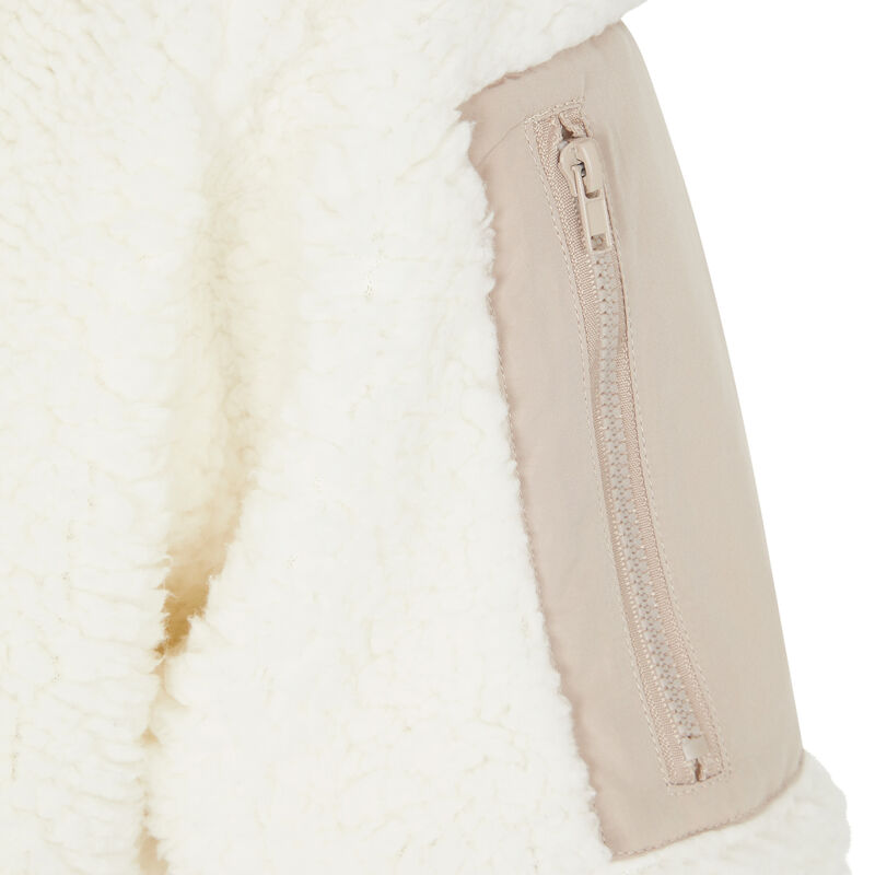 Borgiz hooded fleece jacket off-white.