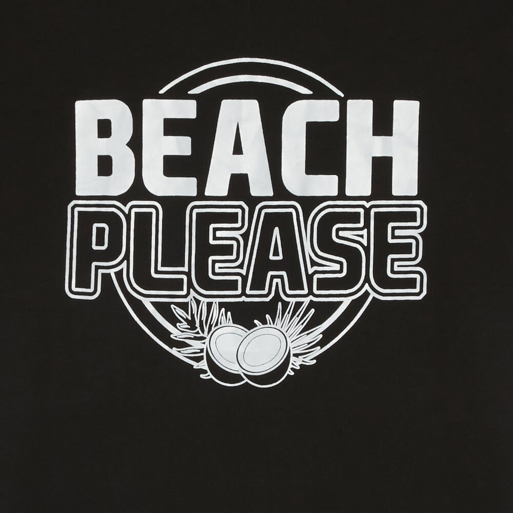 Beach please t-shirt - black black.