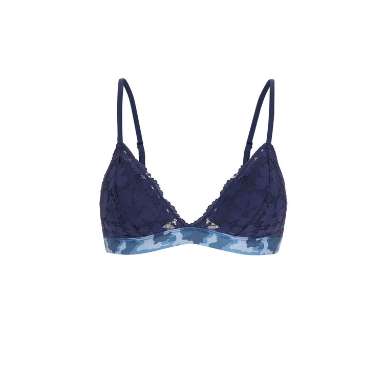 Coloramadiz camo detail triangle lace bra powder pink.