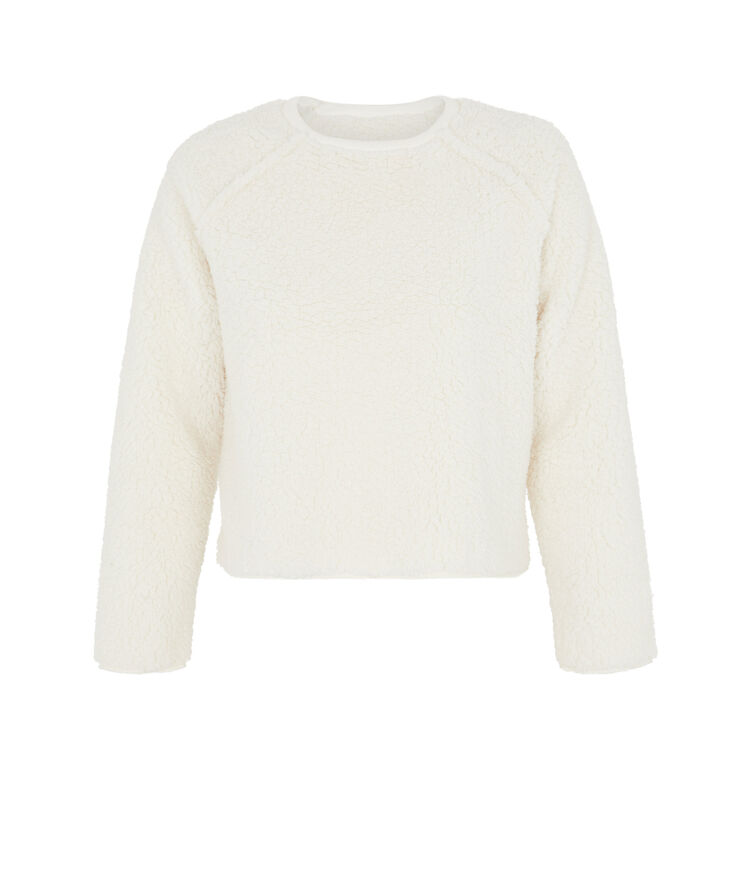 Sherpiz reversible fleece sweatshirt off-white.