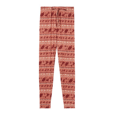 lion king pattern trousers - nude pink;