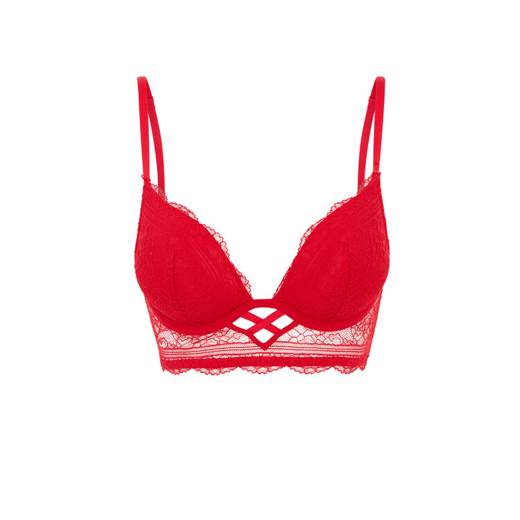 Everydayiz v push-up lace bra red.