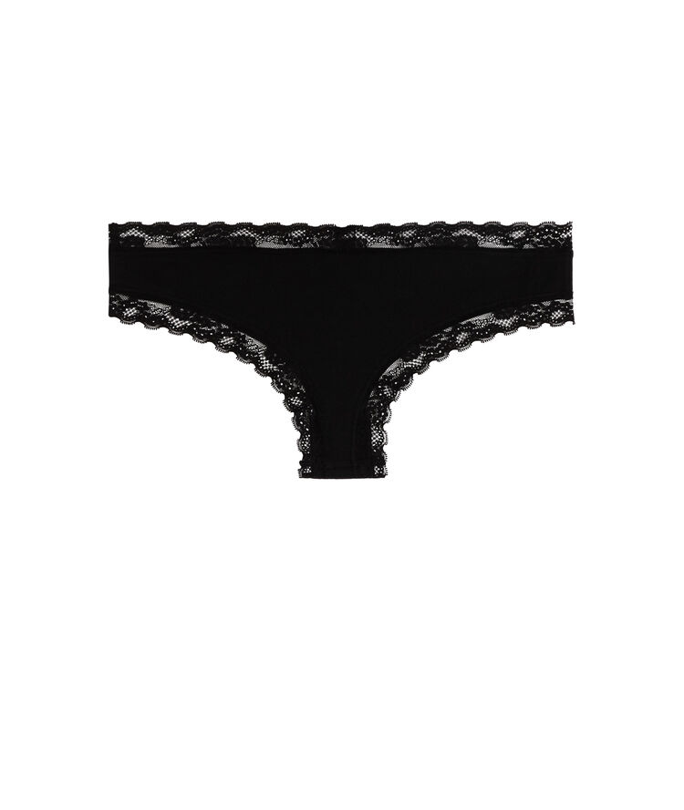 New skinny plain cotton shorty black.