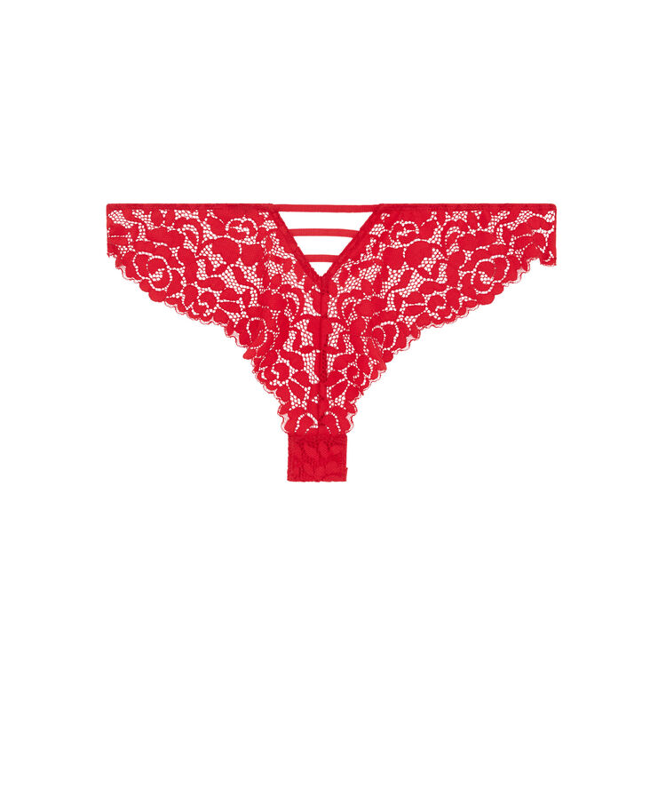 Luluiz lace tanga briefs red.
