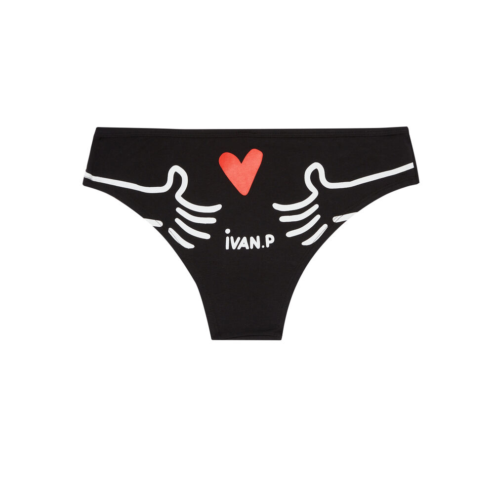 Ivan peev print shorty - black black.