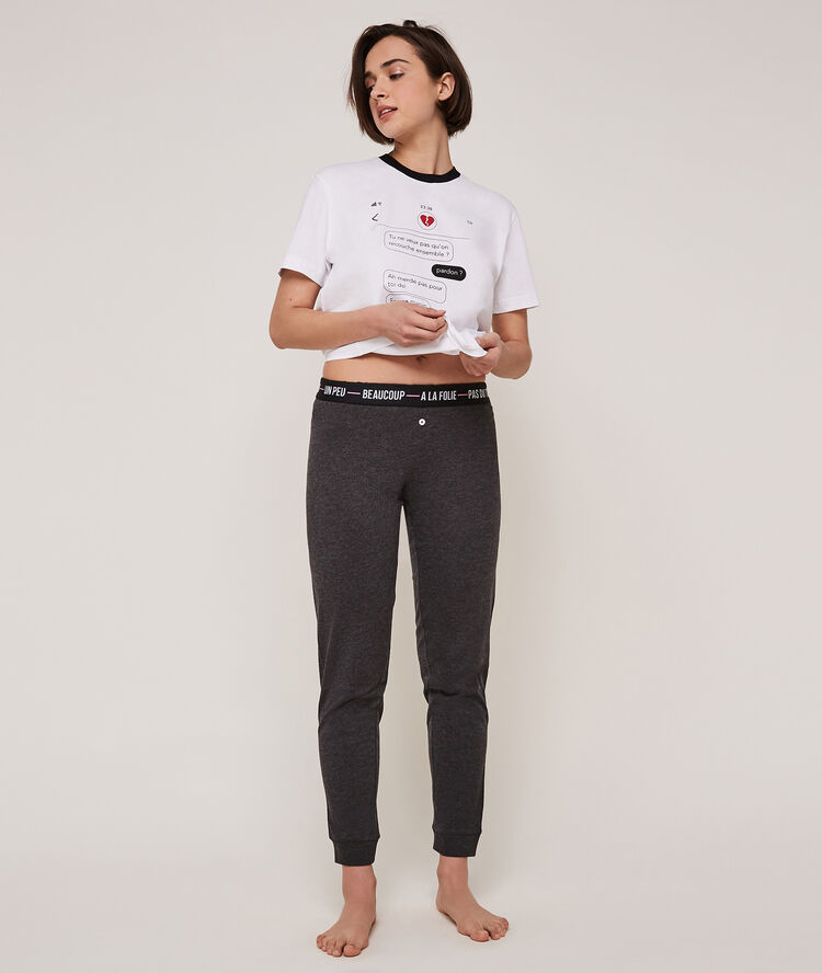 Oupsybabiz jersey trousers with belt grey.