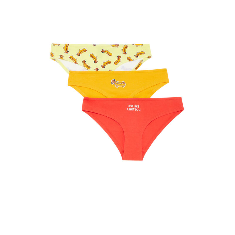 Pack of cotton briefs - orange Pack of cotton briefs - orange;