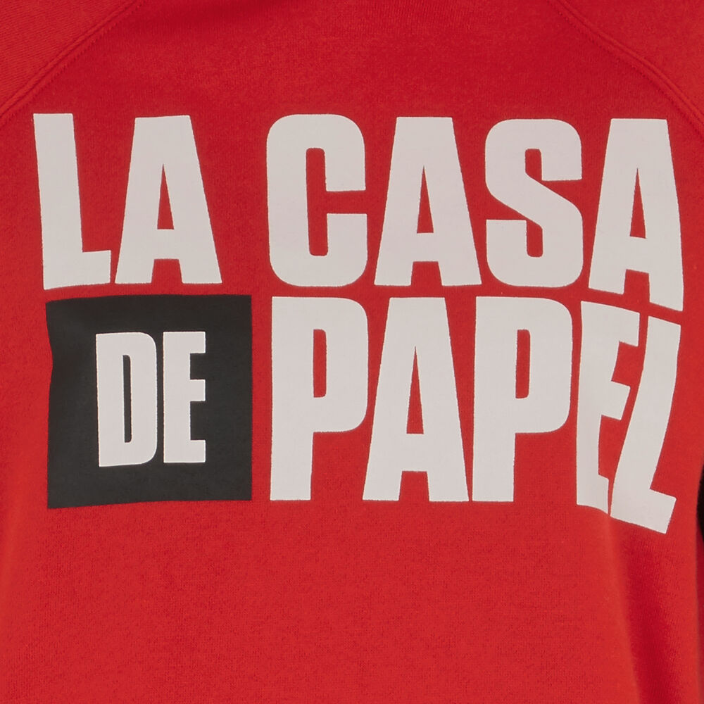 Bluza z kapturem casa de papel - czerwona czerwony.