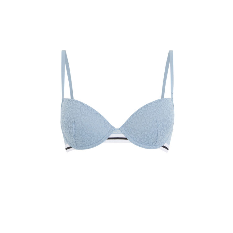 Leopiz navy blue padded bra blue.