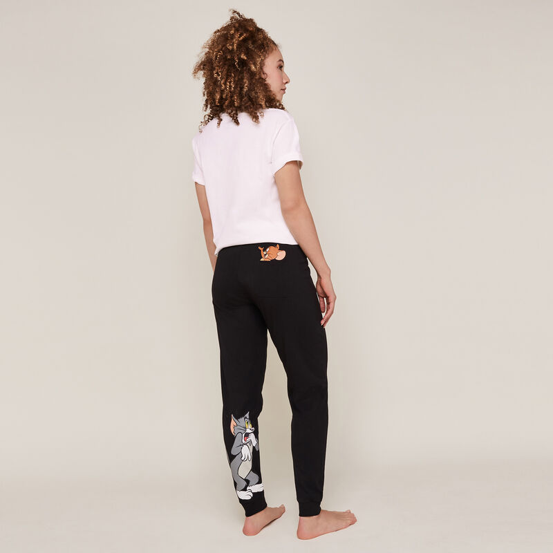 Tom and Jerry print trousers - black Tom and Jerry print trousers - black;