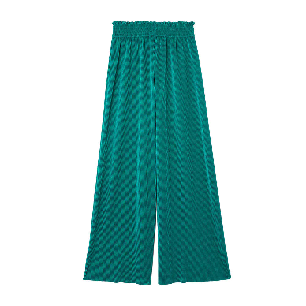 Pleated elasticated gathered trousers - green green.