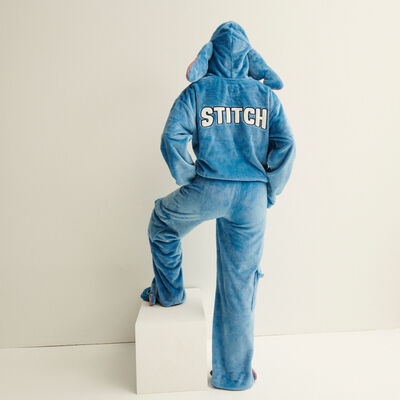 spodnie cargo z polaru stitch — niebieskie;
