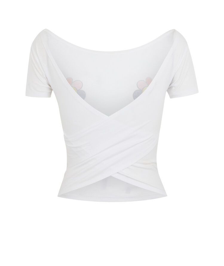 Open-back top - white white.