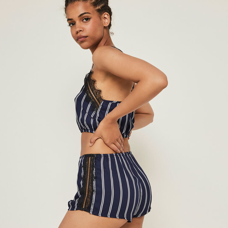 Raynuitiz satin striped top Raynuitiz satin striped top;