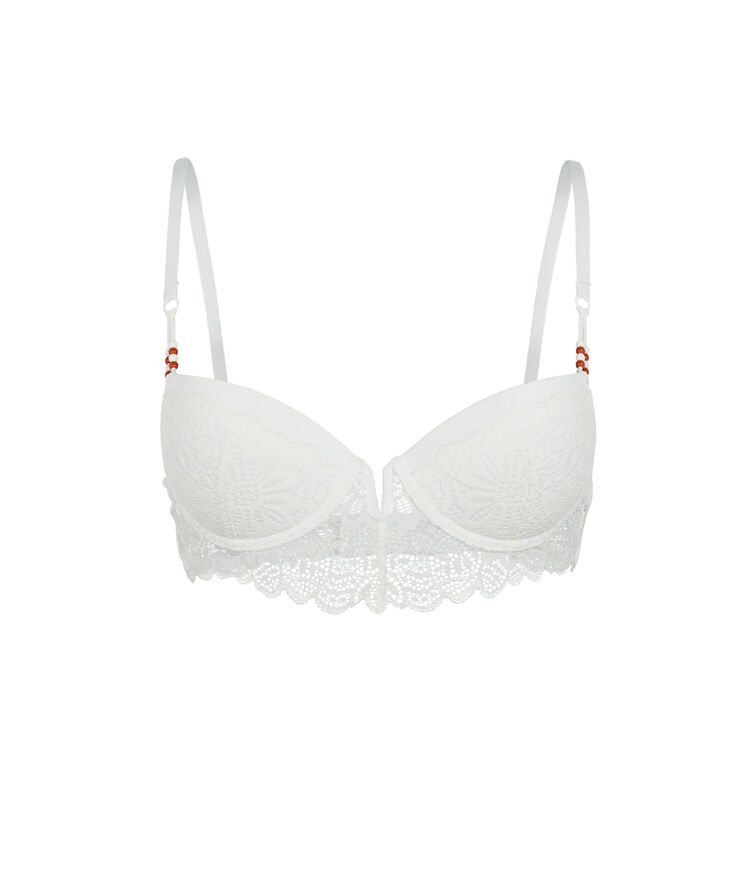 Push-up bra - white white.