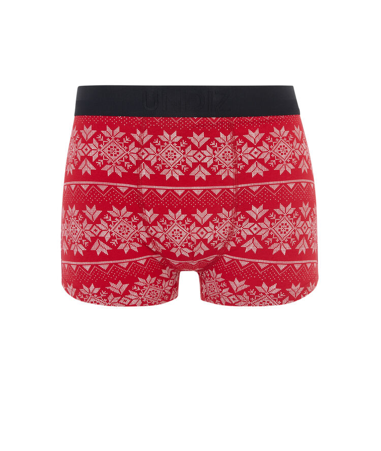 Boxer en coton à message newtassagiz rouge.