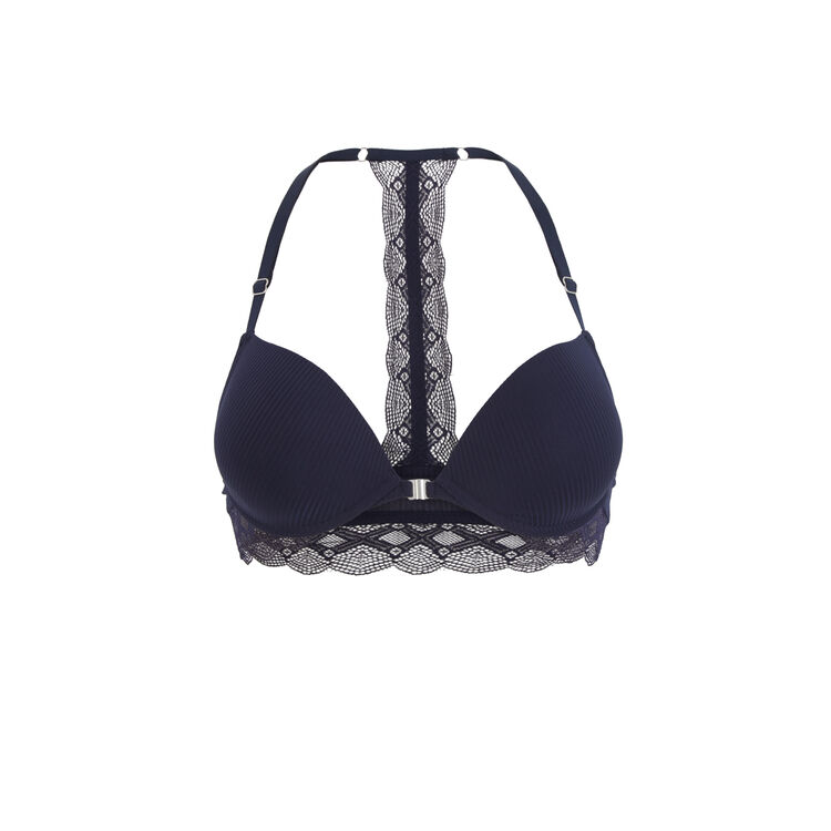 Monoskiz navy blue push-up bra blue.