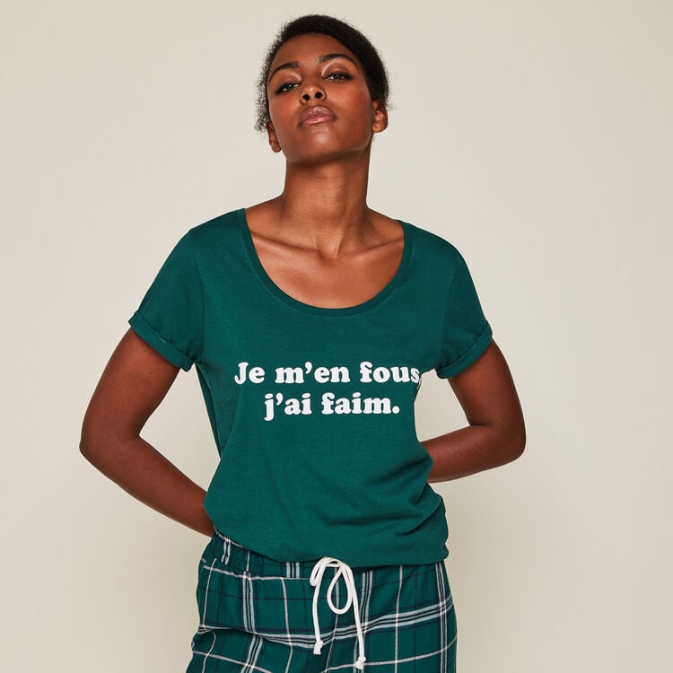 Famoniz jersey top with slogan Famoniz jersey top with slogan;