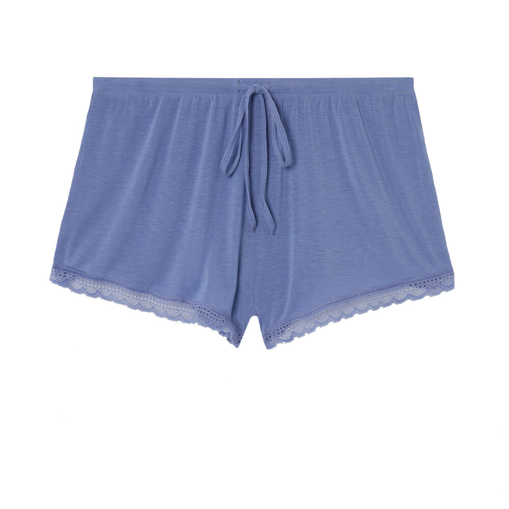 Plain jersey shorts - blue blue.