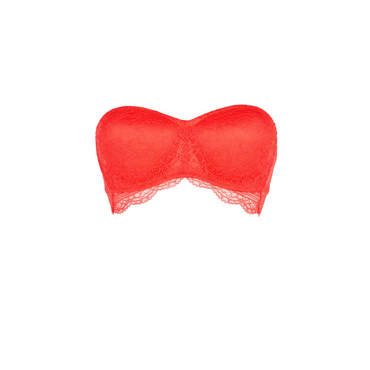 Koralowy biustonosz typu bandeau everydayiz pink.