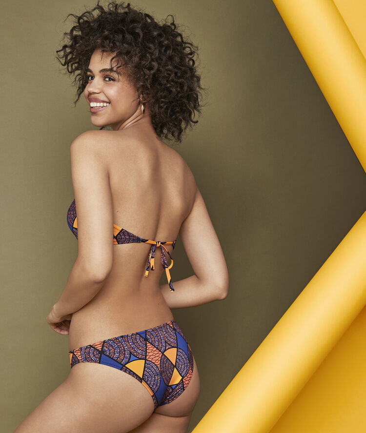 Haut de maillot de bain bandeau bleu afroiz bleu électrique.