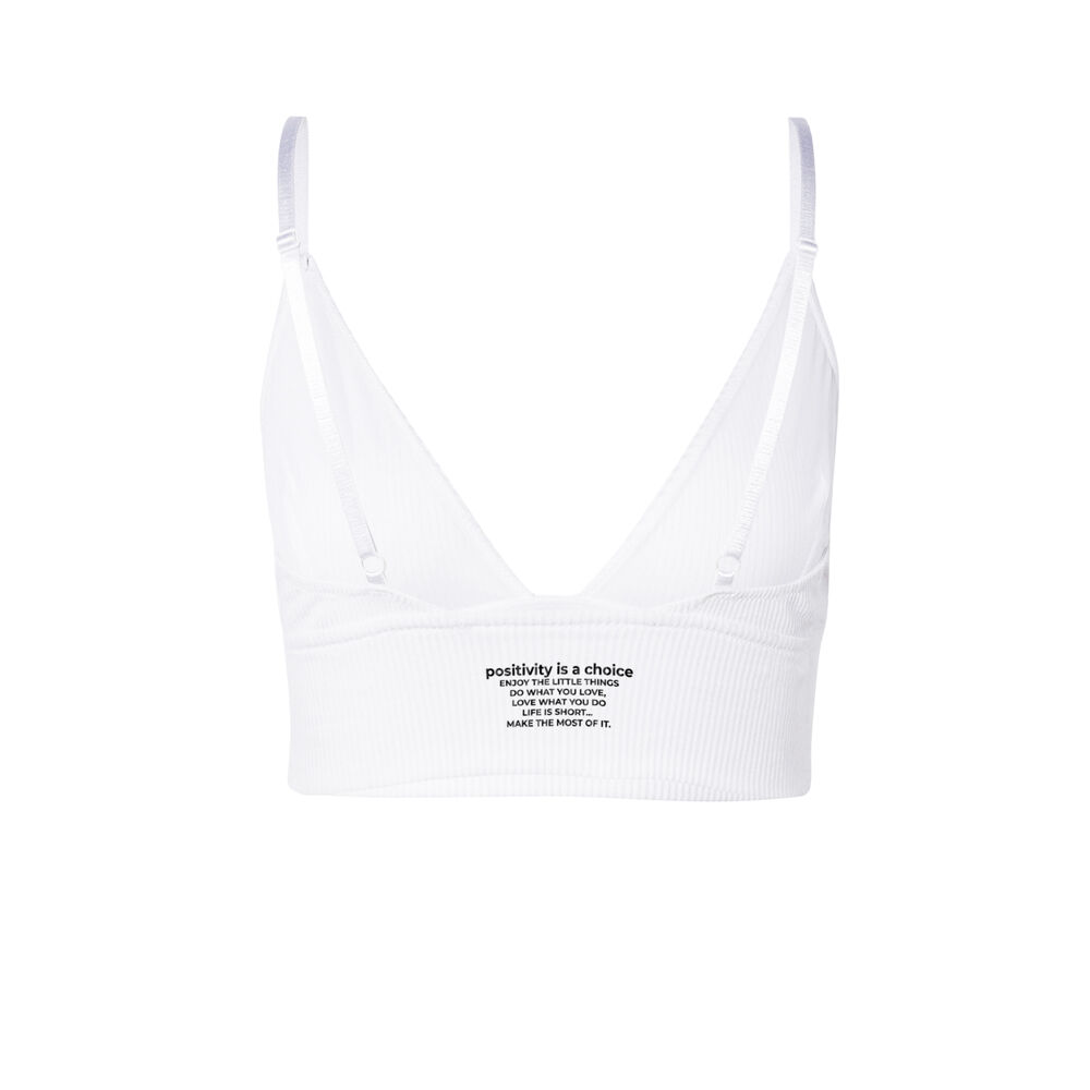 Wecare slogan bralette - white white.