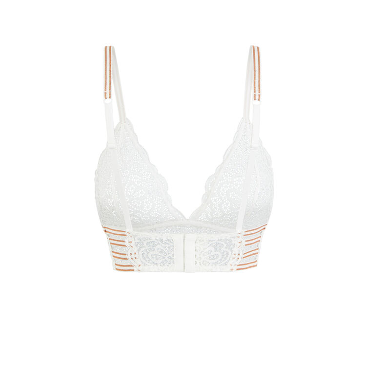 Lurexbandiz lace wireless triangle bra white.