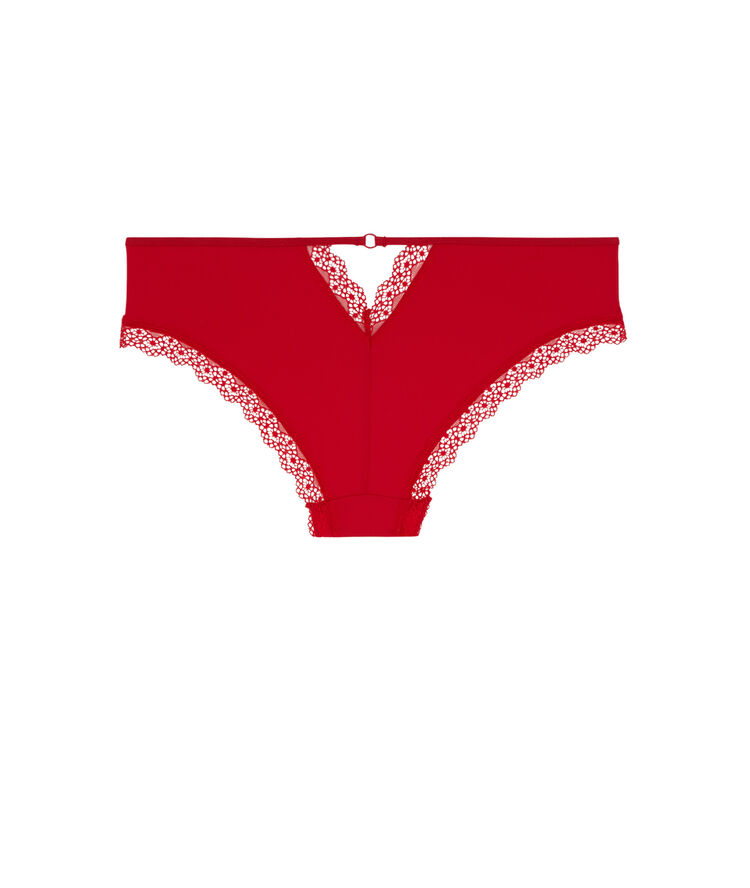 Bigloviz microfibre shortys with slogan red.