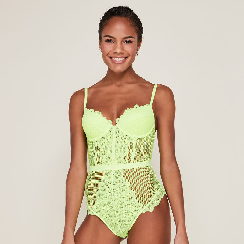 Bodysuit push-up tanga briefs - yellow Bodysuit push-up tanga briefs - yellow;