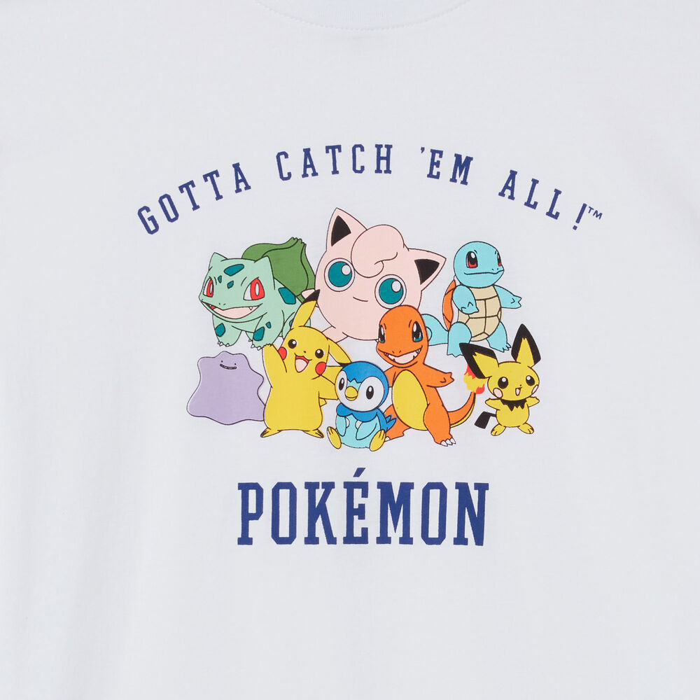 Top à imprimé pokémon - blanc blanc.