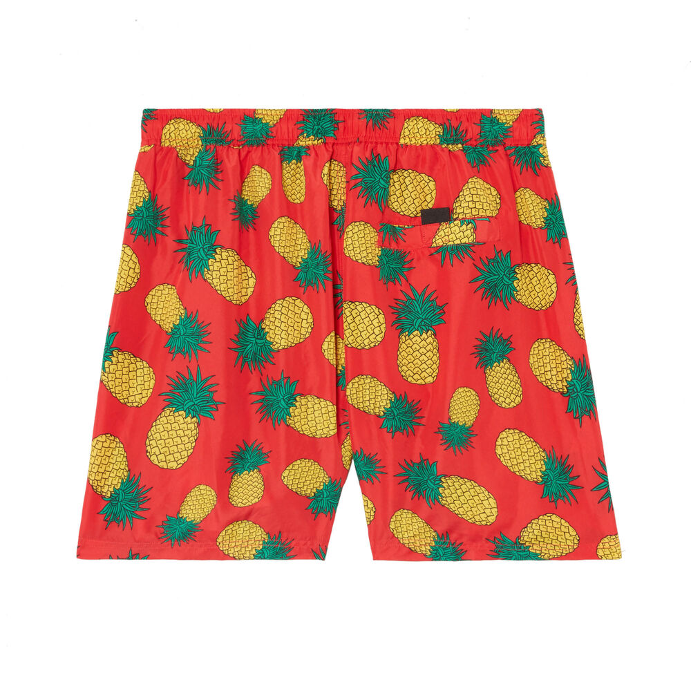 Pineapple print swim shorts - red red.