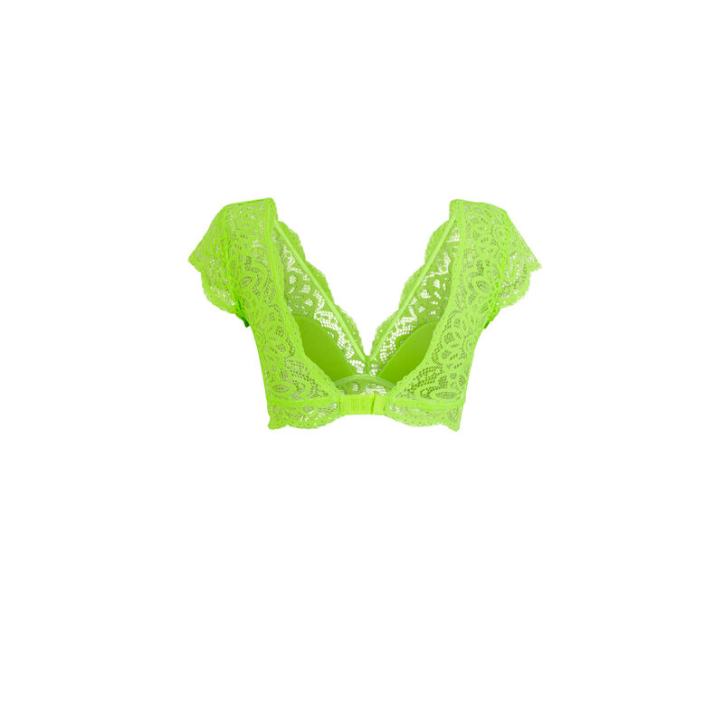 Tripoliz fluorescent yellow sports bra yellow.