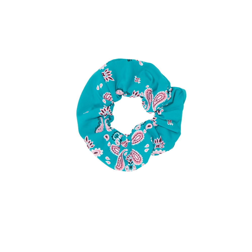 Bandana-effect scrunchy - blue blue.