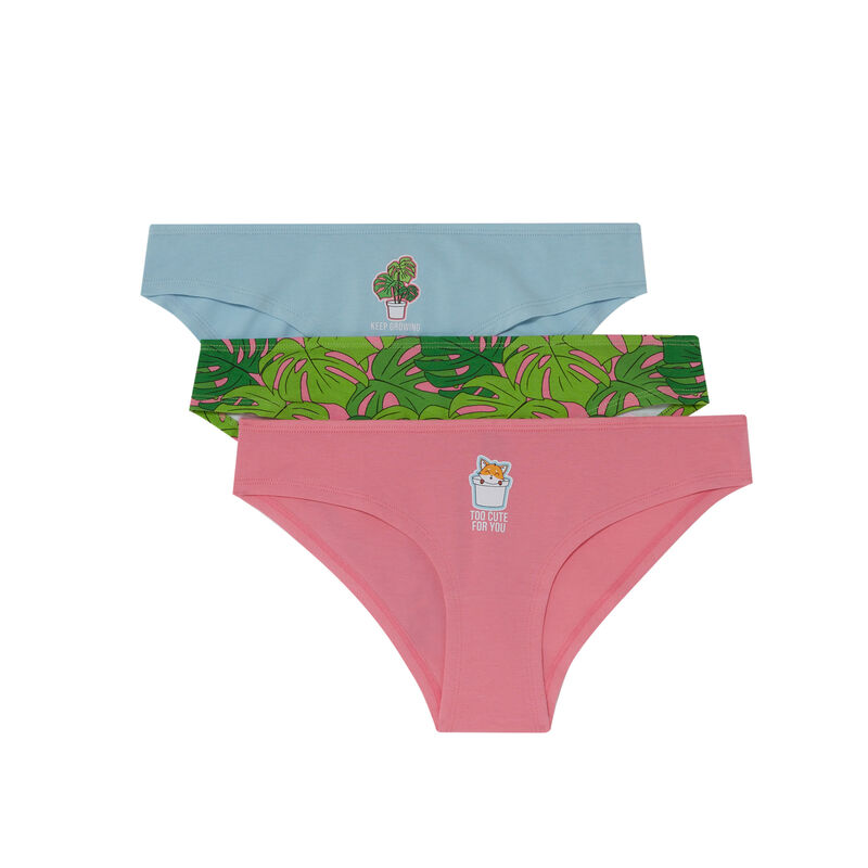 pack of 3 too cute for you briefs - pink pack of 3 too cute for you briefs - pink;
