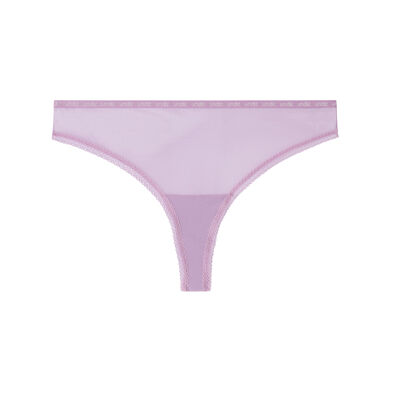 tulle thong with elasticated waist - lilac;