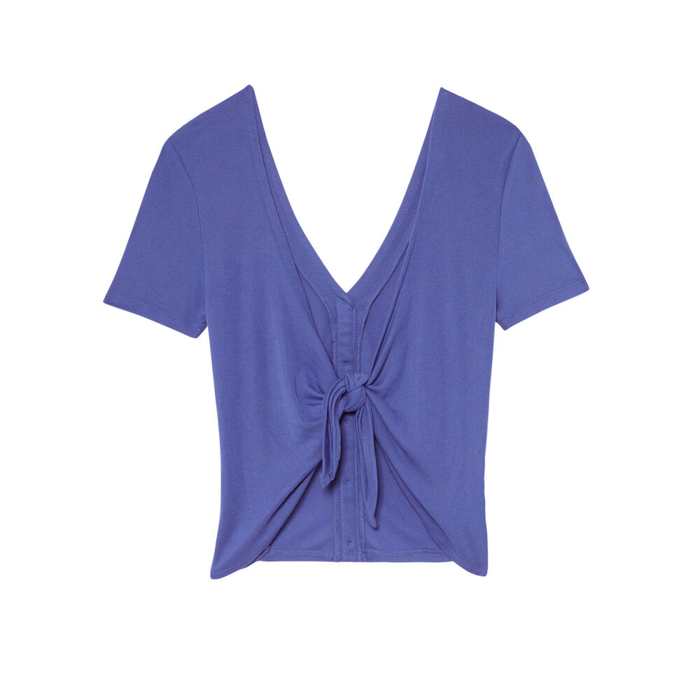 Short-sleeved top - purple purple.