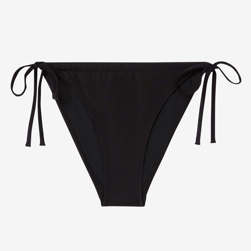 low-cut and pleated swimwear;