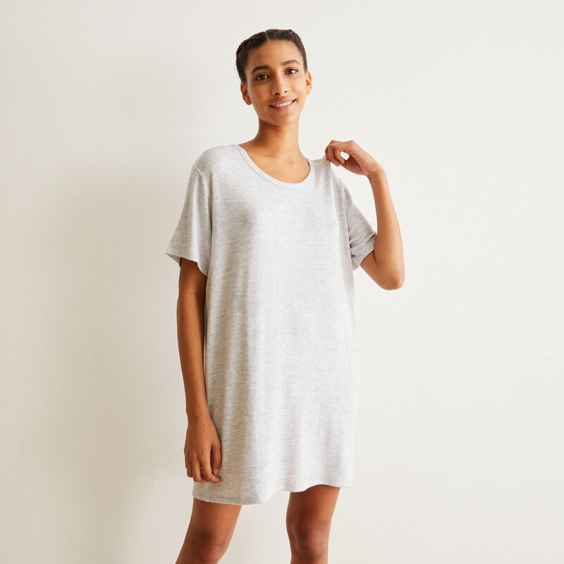 short-sleeved tunic - grey short-sleeved tunic - grey ;