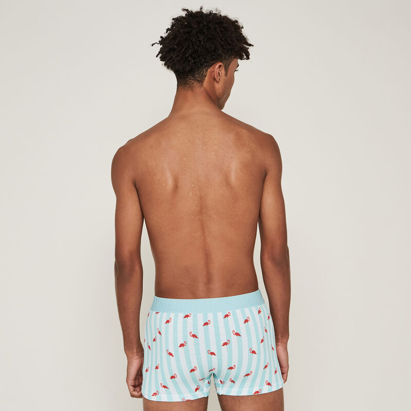 Pink flamingo print cotton boxers - blue Pink flamingo print cotton boxers - blue ;