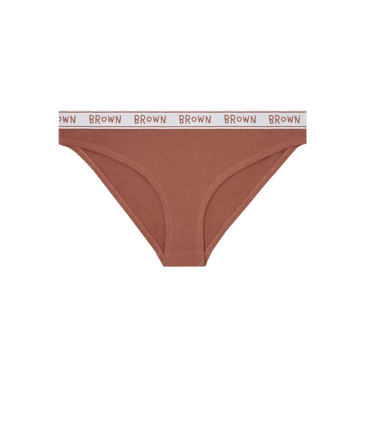 Bear print cotton briefs - brown brown.