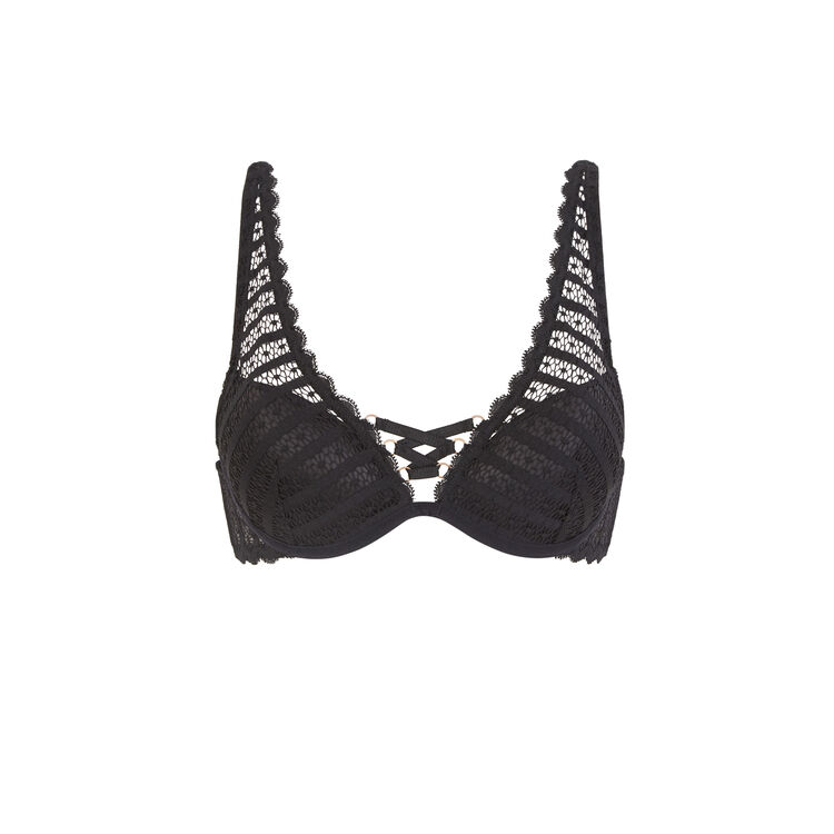 Modiz black foulard push-up bra Modiz black foulard push-up bra;