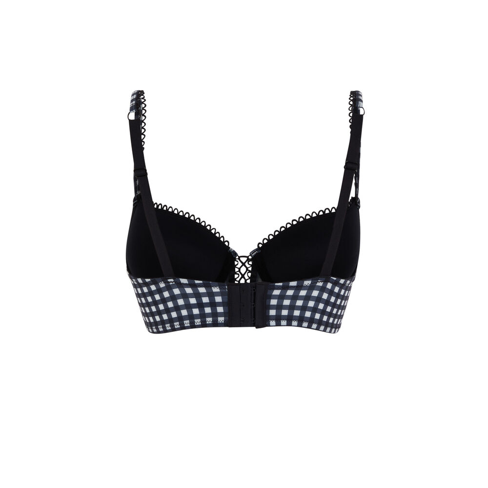 Padded bustier bra - black black.