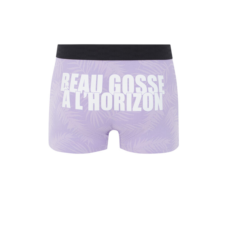 Cotton boxers with slogan - violet Cotton boxers with slogan - violet;